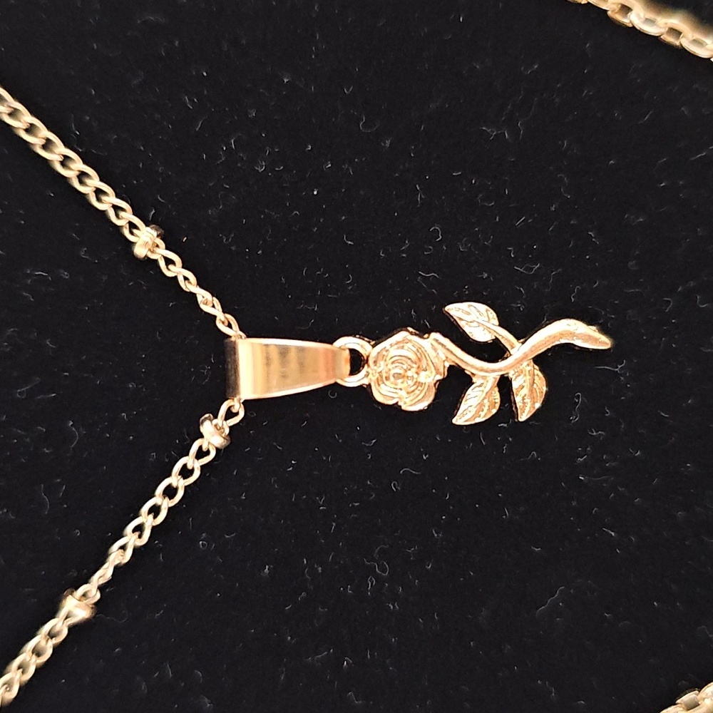 Gold Layered Necklace Fashion Jewelry Set View 2